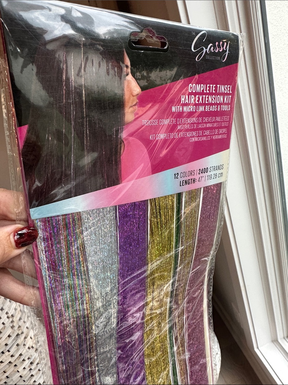 Sassy Complete Tinsel Hair Extension Kit - Silver, Purple, Gold, Pink